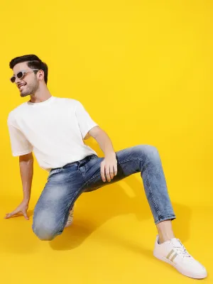 Mid Blue Skinny Fit Denim Jeans