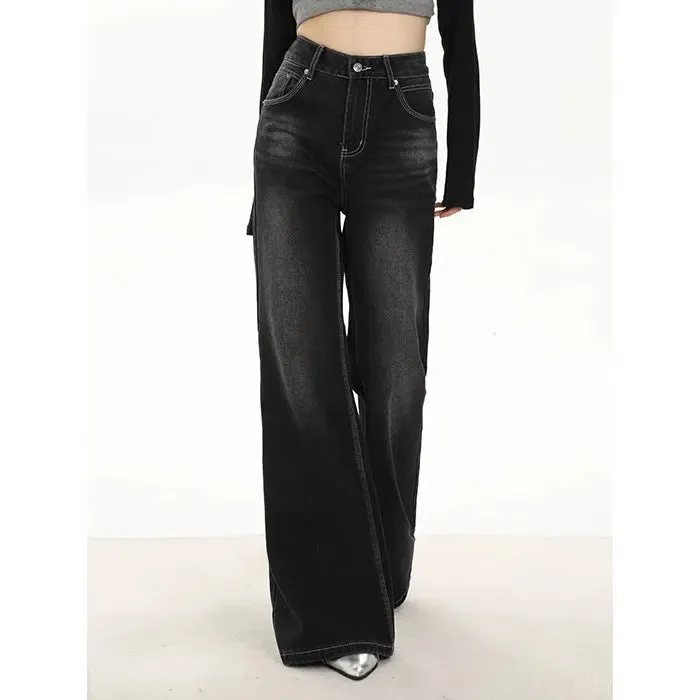 Mina Washed Slim Fit Flare Leg Jeans