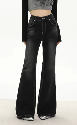 Mina Washed Slim Fit Flare Leg Jeans