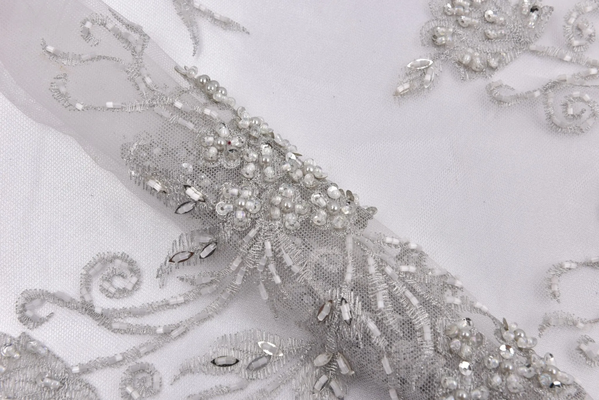 Nylon Mesh Bridal Wear Embroidery Fabric