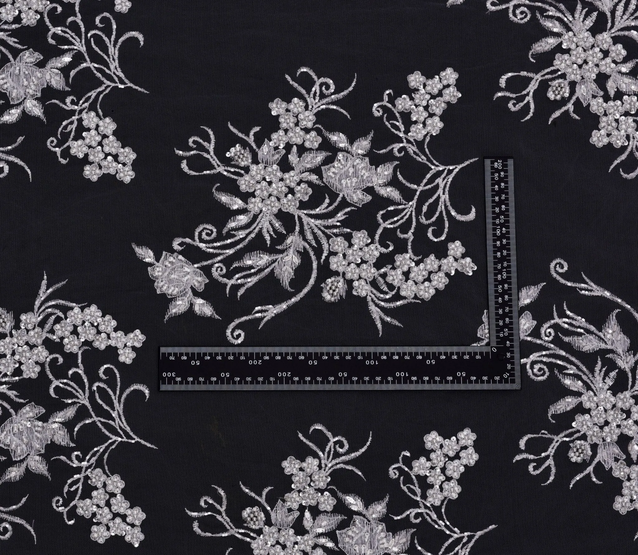 Nylon Mesh Bridal Wear Embroidery Fabric