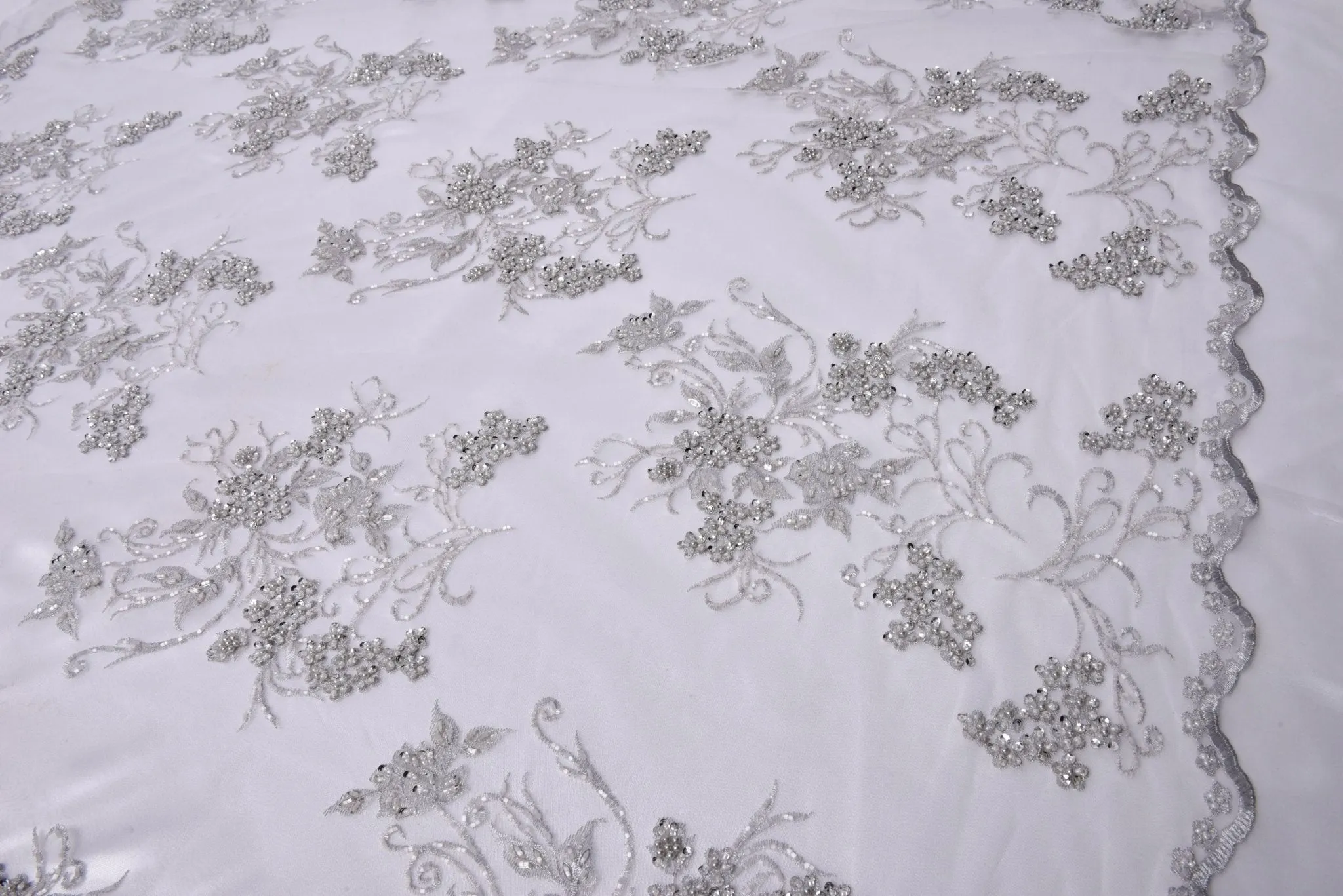 Nylon Mesh Bridal Wear Embroidery Fabric