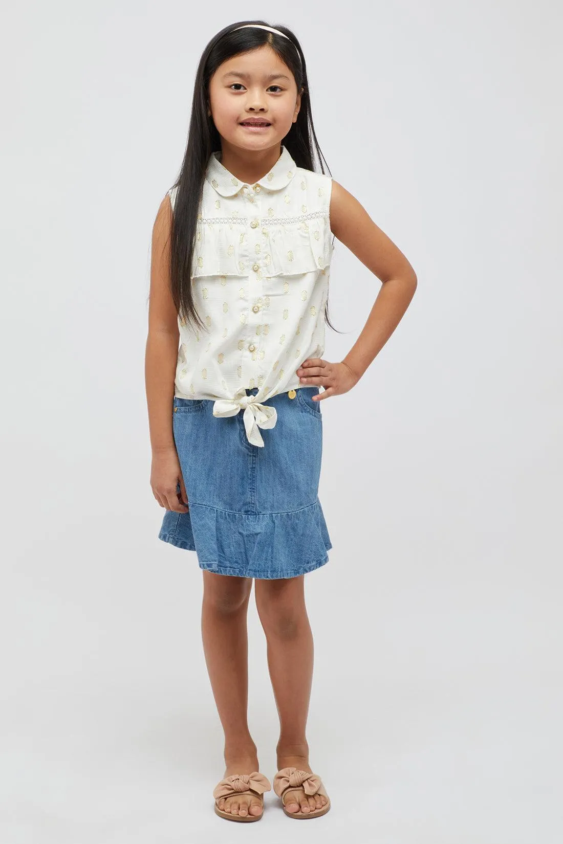 One Friday Blue Denim Skirt