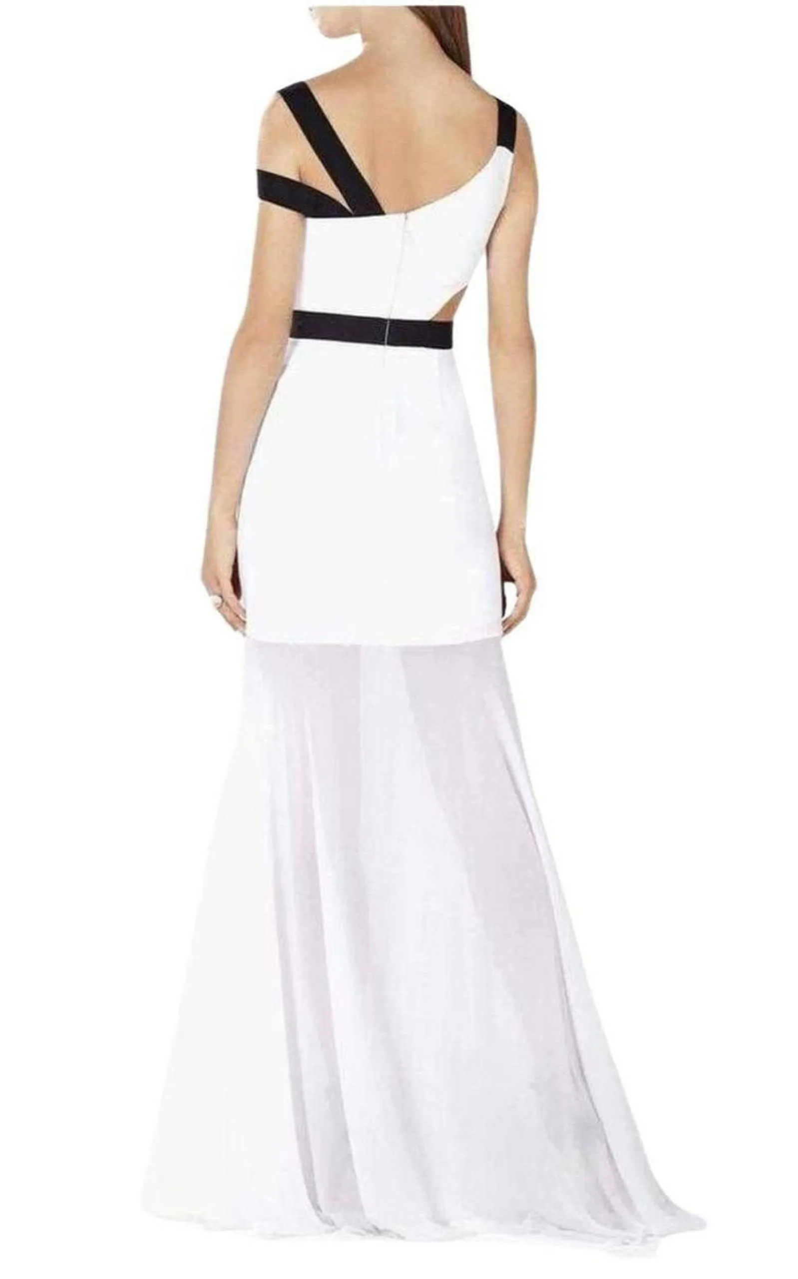 One Shoulder Cutout Waist Gown