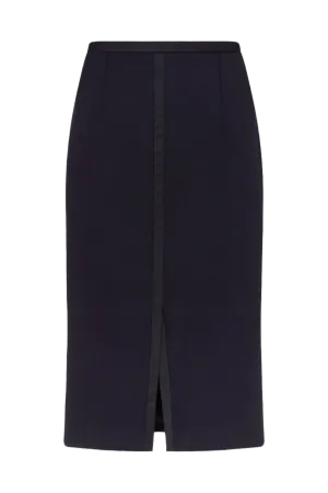 Pencil Skirt in Wool Twill