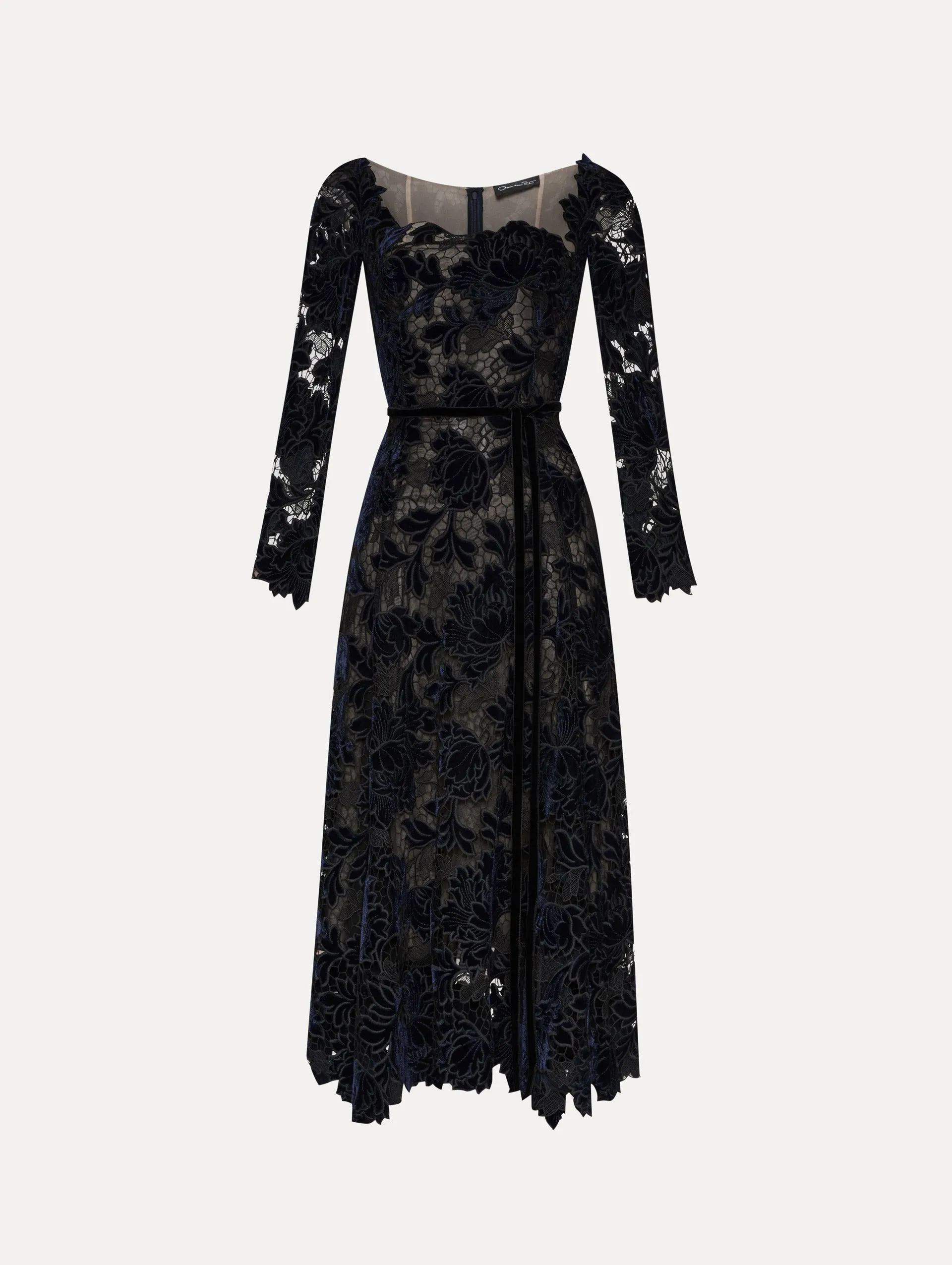 Peony Velvet Guipure Dress