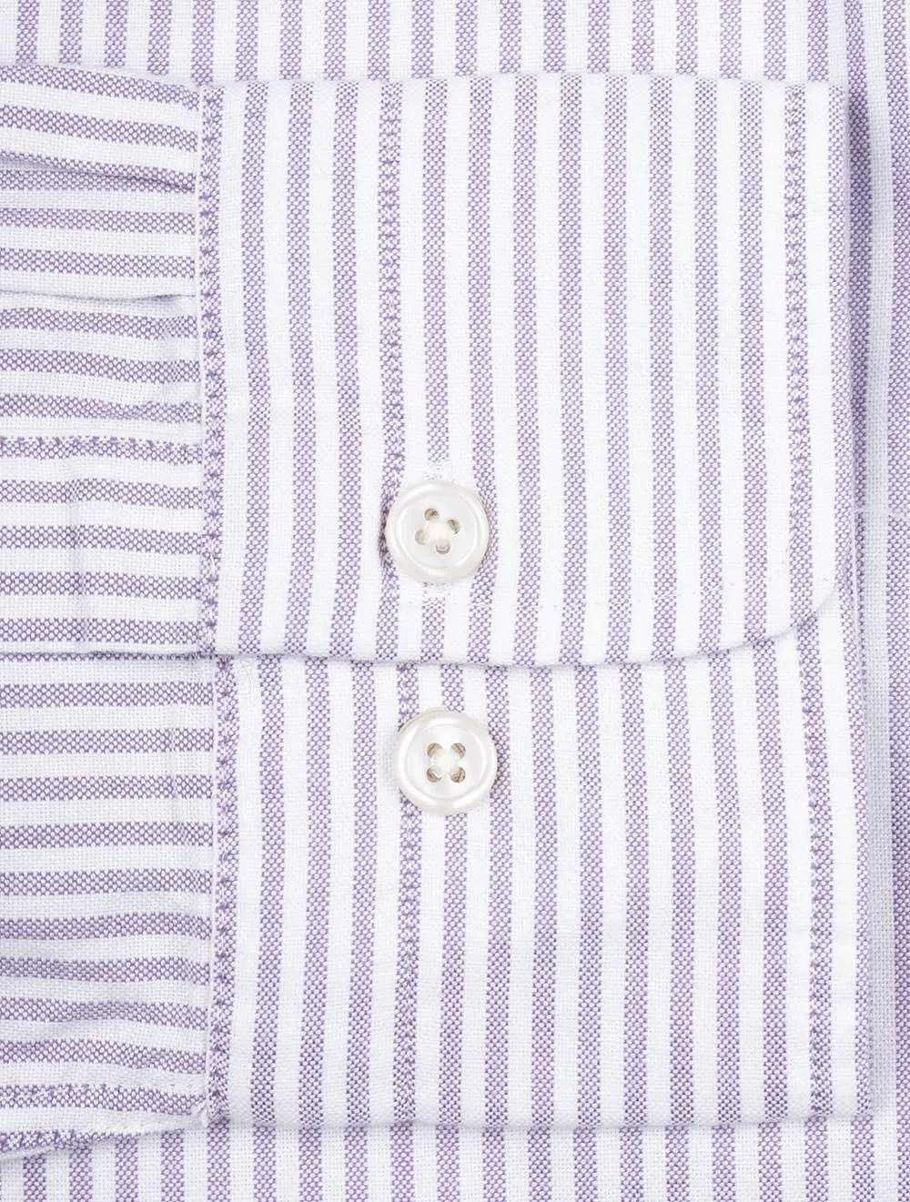 Regular Fit Oxford Banker Stripe Shirt Lilac