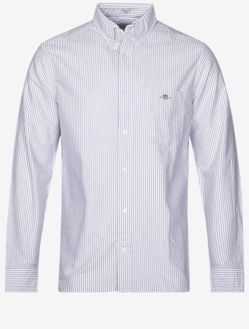 Regular Fit Oxford Banker Stripe Shirt Lilac