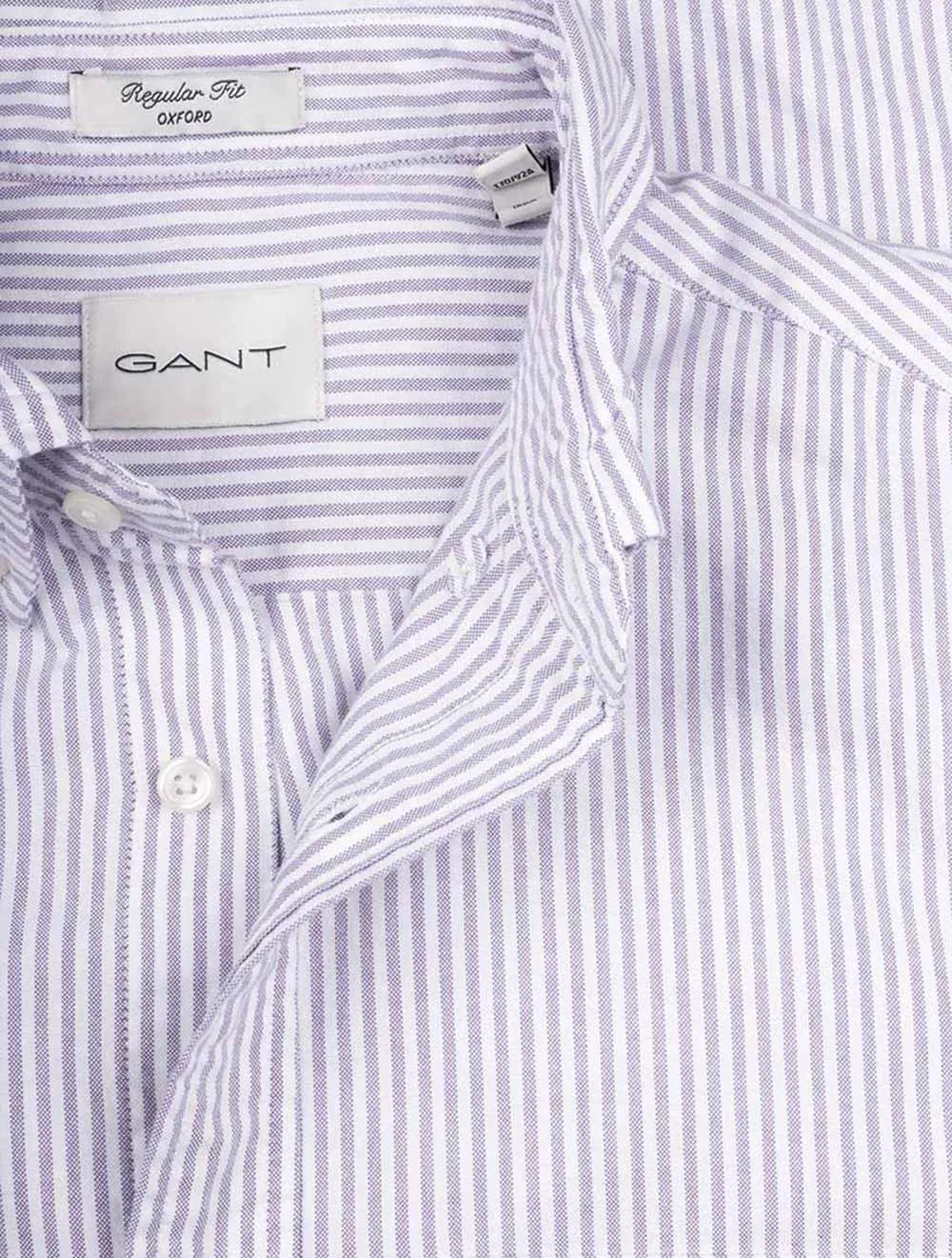 Regular Fit Oxford Banker Stripe Shirt Lilac