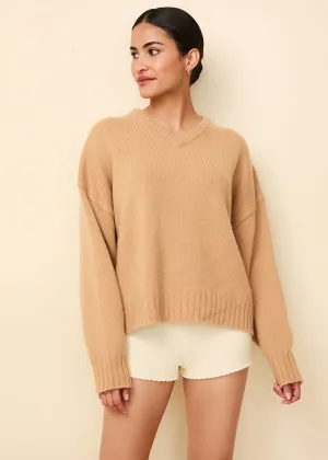 Reva Chunky Cashmere Sweater Camel