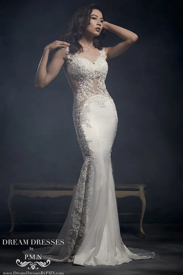 Sexy Sheath Lace Wedding Dress (Style #SS16314)