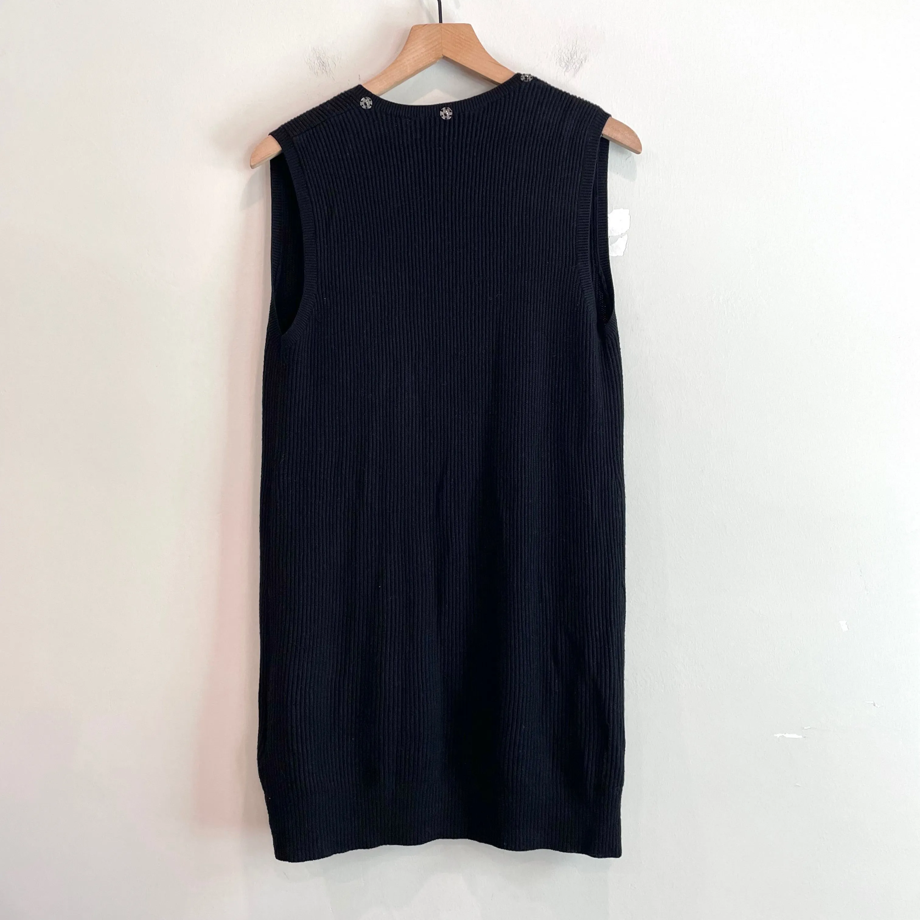 Sleeveless Ribbed Sweater Vest