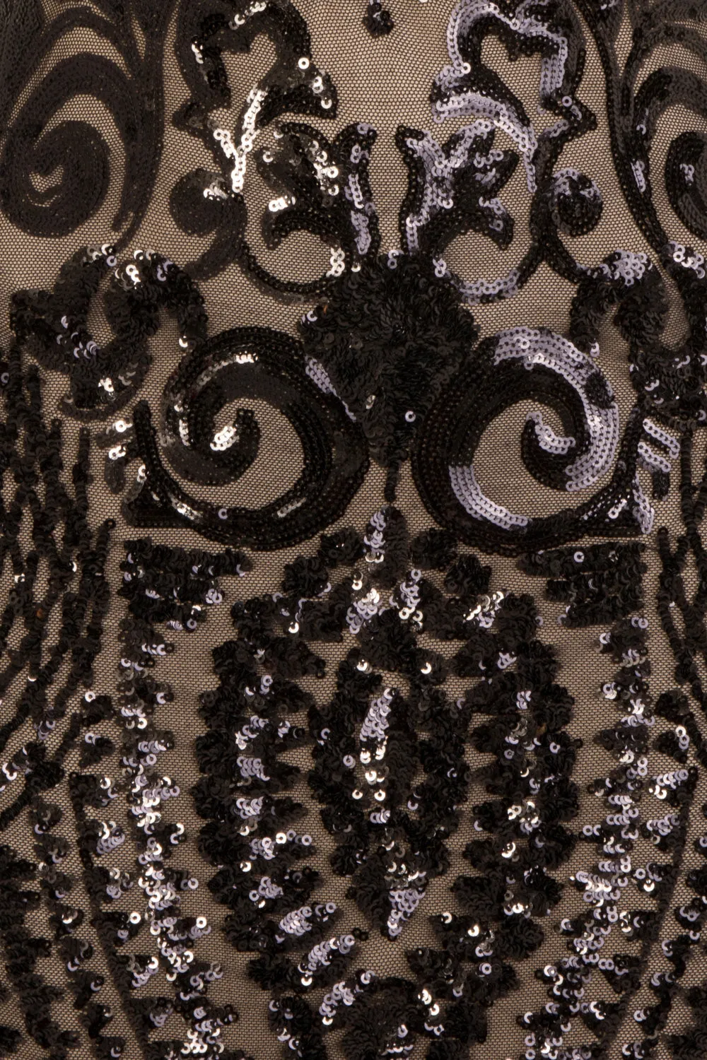 Spotlight Black Vip Luxe Sequin Backless Mermaid Fishtail Dress