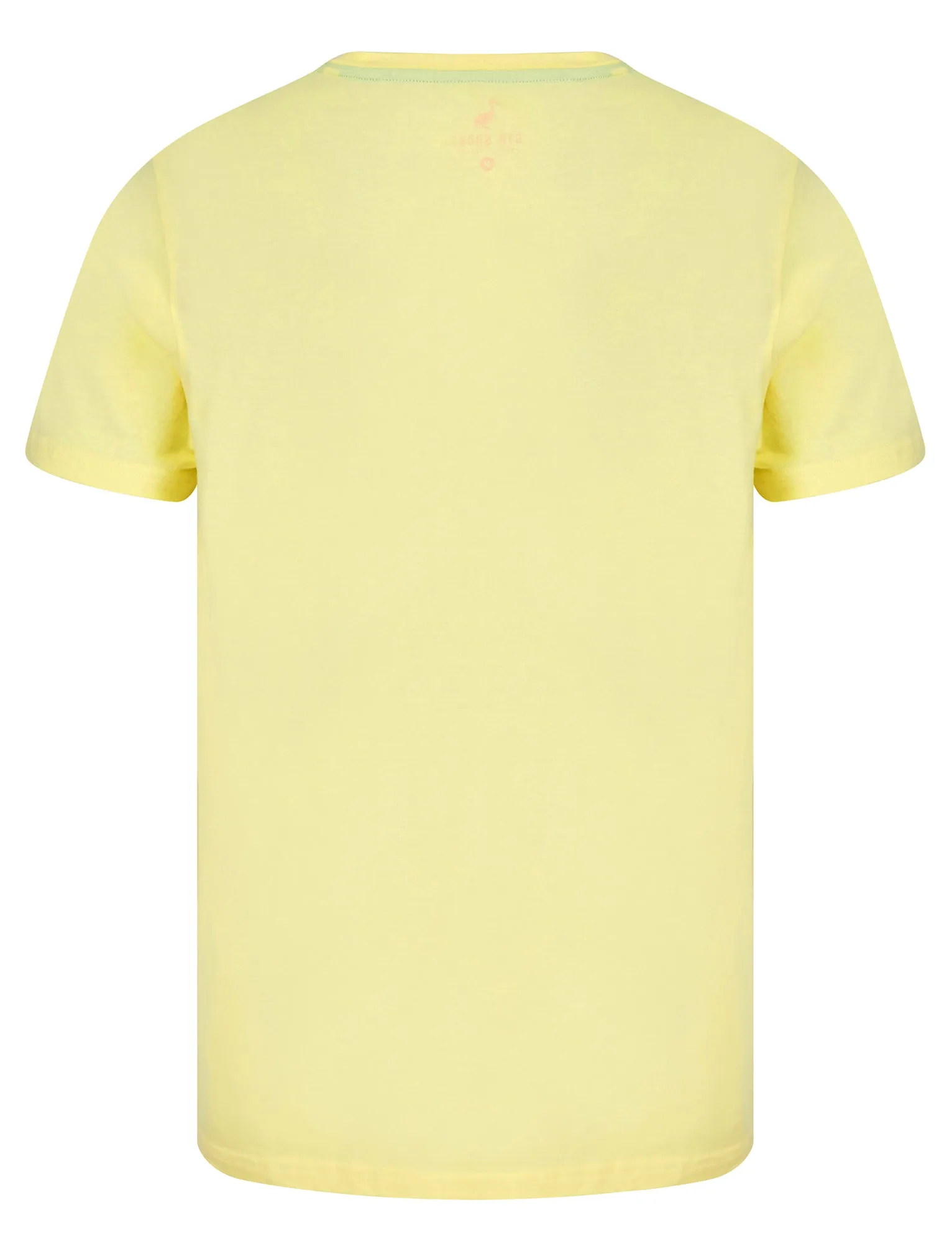 Surf Team Motif Cotton Jersey T-Shirt in Pastel Yellow - South Shore