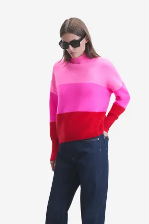Sweater Mock Neck Bright Red