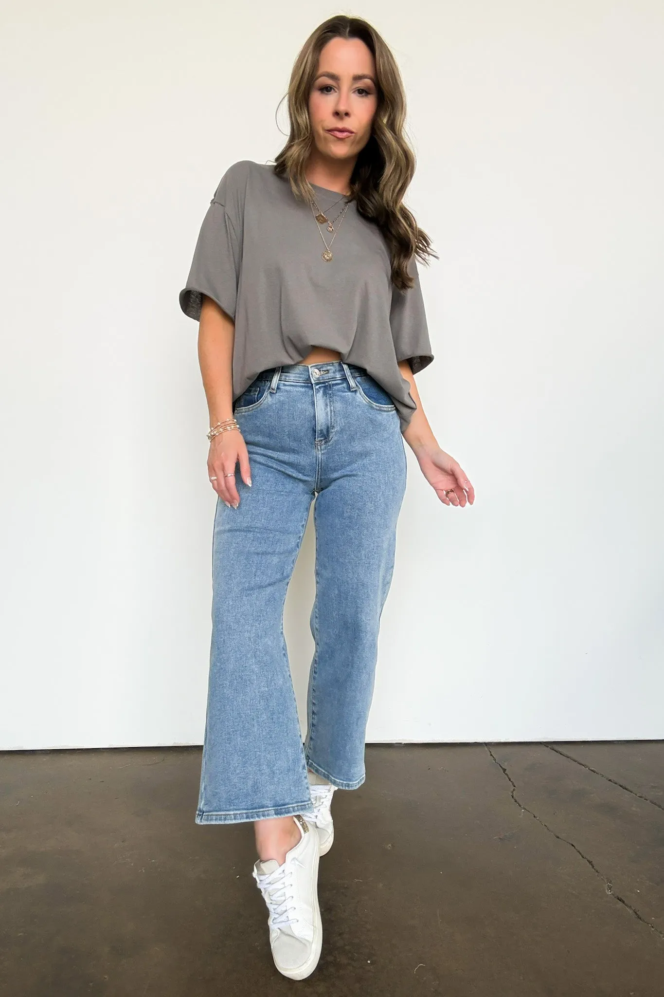 Syndi High Rise Bootcut Crop Jeans