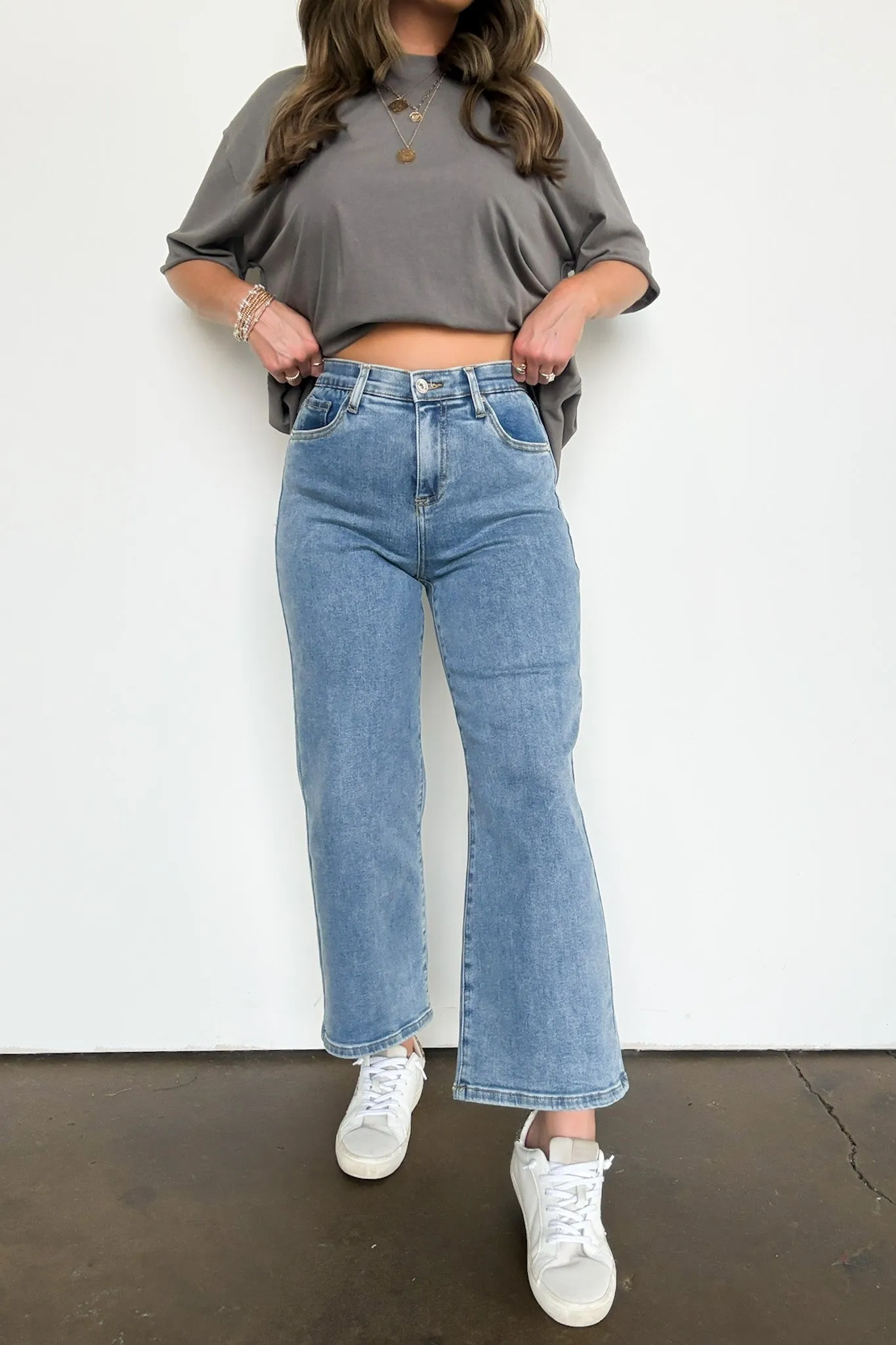 Syndi High Rise Bootcut Crop Jeans