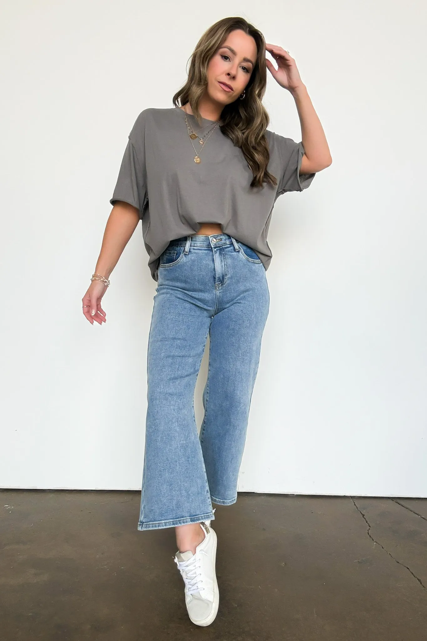 Syndi High Rise Bootcut Crop Jeans