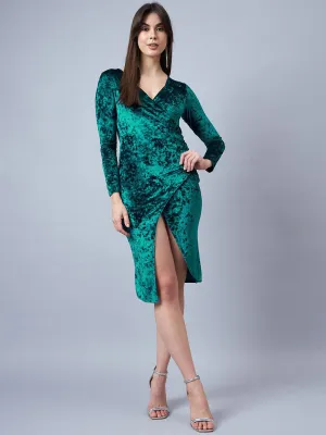 Teal Essence Wrap Dress