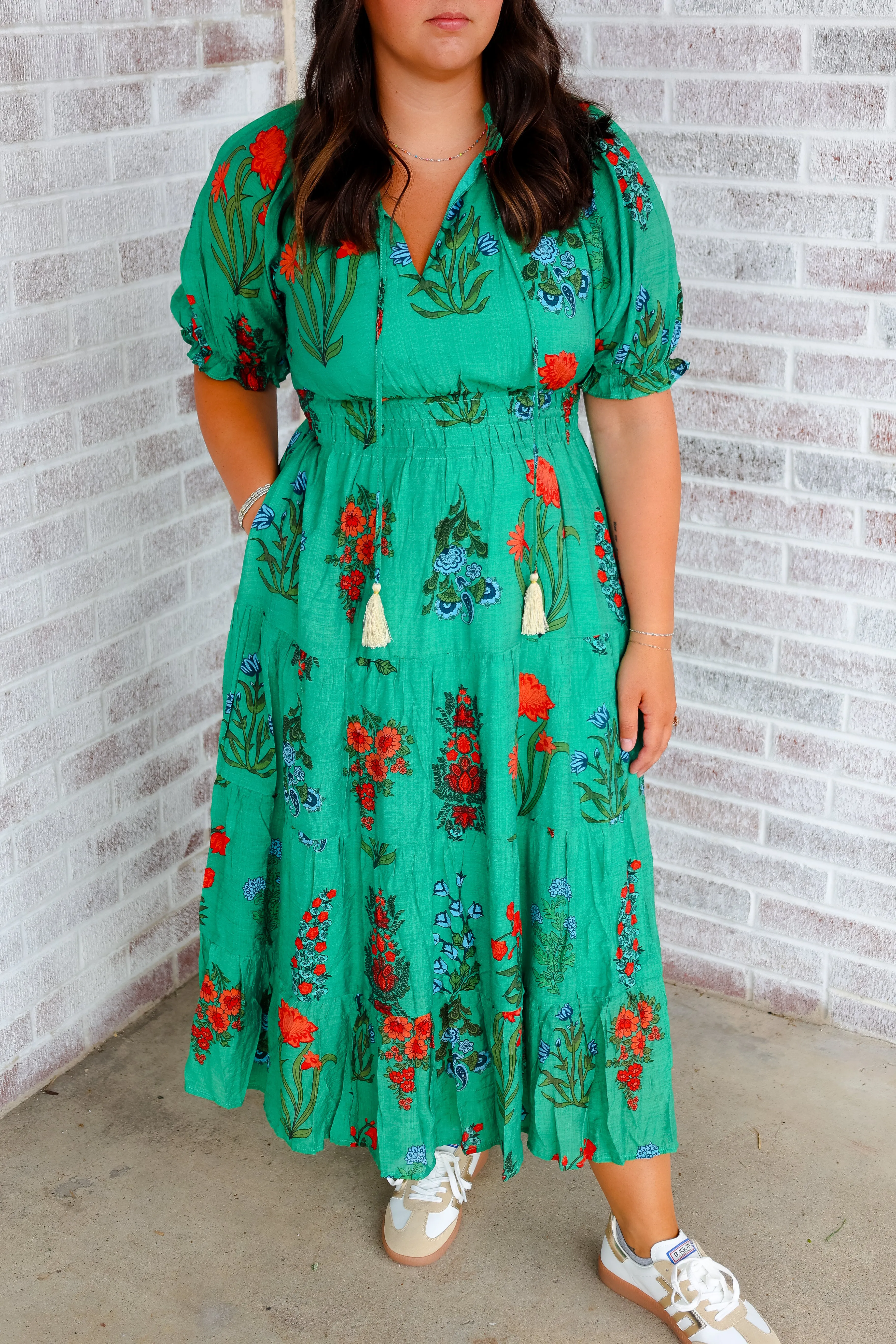 Too Complicated Tiered Flower Print Dress