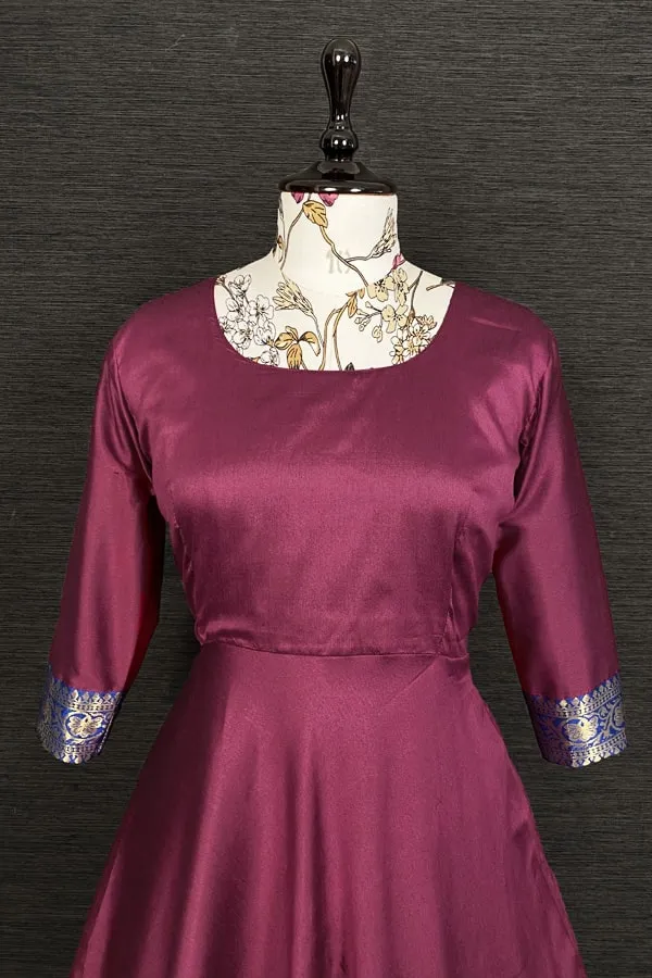 Traditional Silk Gown Dress For Girls