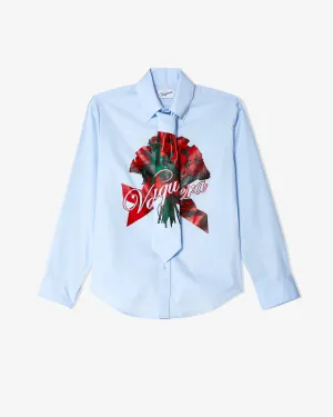 Vaquera - Women's Rose Bouquet Shirt - (Blue)