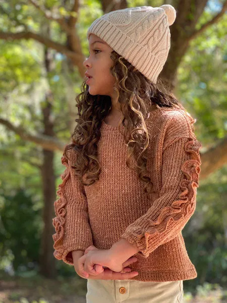 Vignette Jess Sweater in Pumpkin Girls 4-12