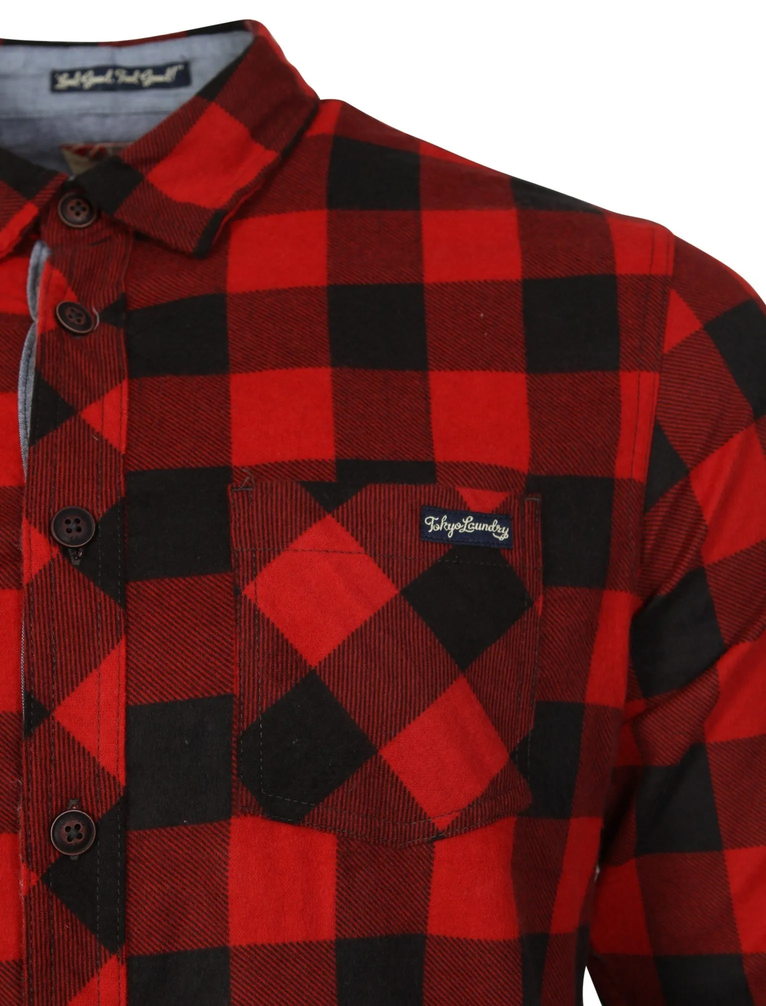 Wilding Checked Shirt in Red / Black - Tokyo Laundry